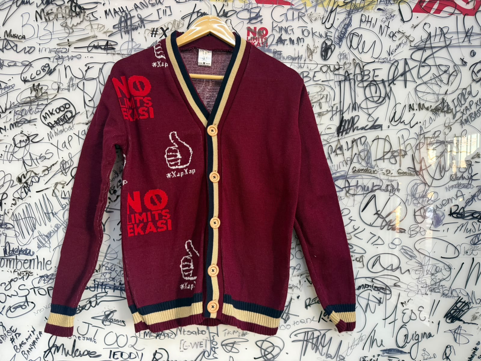 TOP-CARD-VNK-MRN V-Neck Cardigan - Image 1
